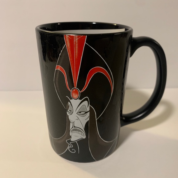 Disney Parks Aladdin Jafar Insert Eye Roll Here Tall Latte Coffe Mug New - Picture 1 of 5